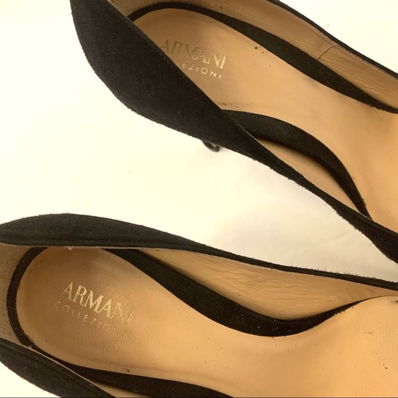 Armani Collezioni Black Suede Pump Heel - Picture 8 of 13